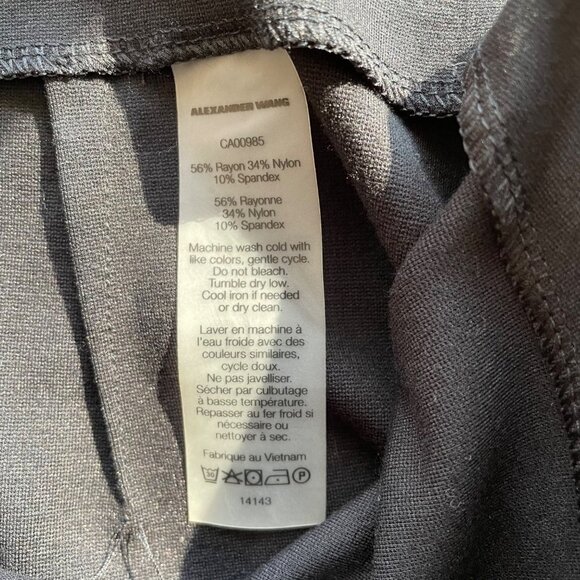Alexander Wang Black Pencil Skirt Size Large Knee‎ Length Minimalist Work Career - Picture 7 of 7